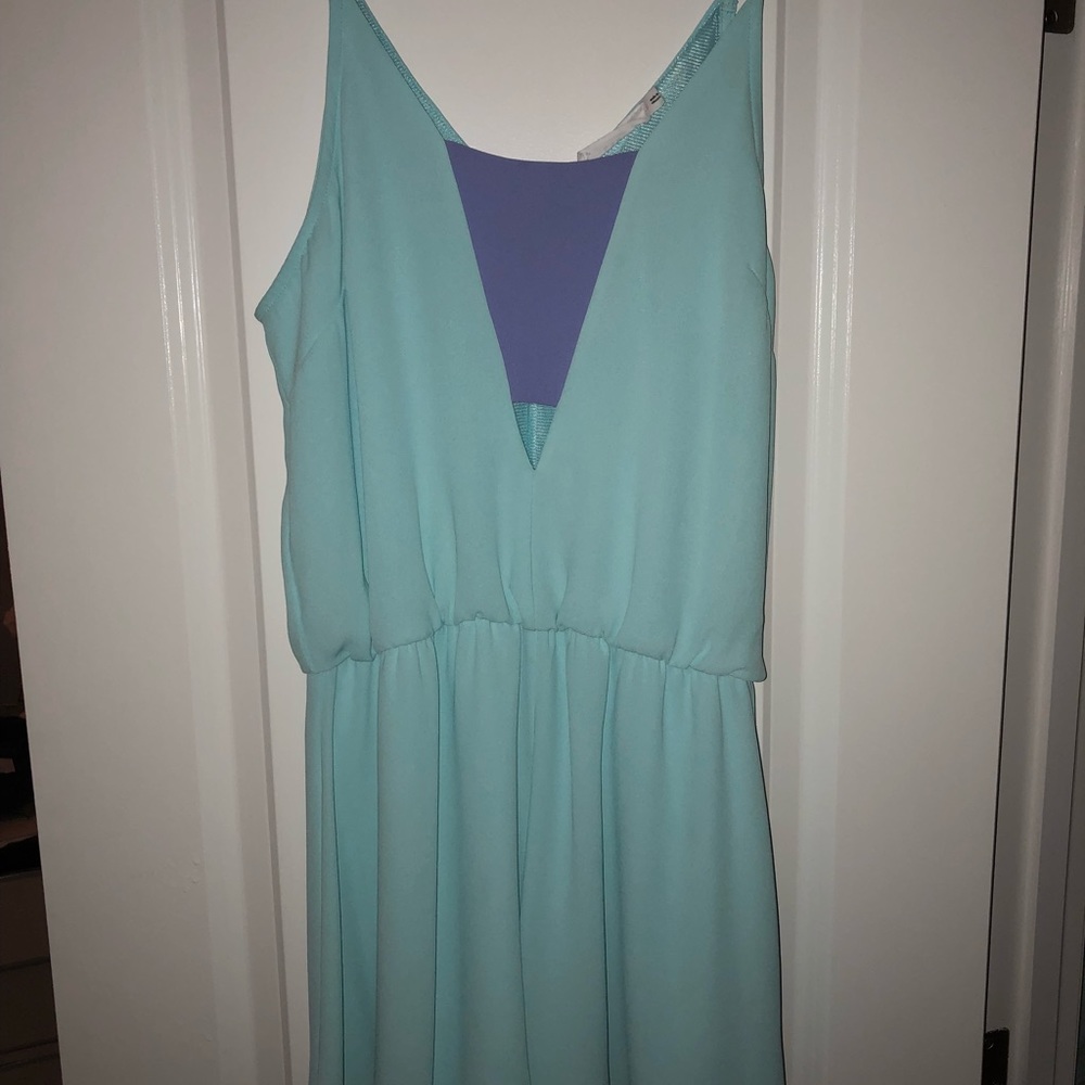 Light blue and purple romper